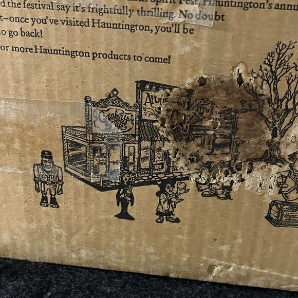 2005 Hallmark Haunting Collection Dead Wood Shops Ghost Town Lighted Box Table - Picture 16 of 16